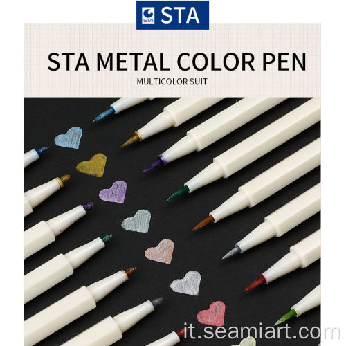 marcatori metallici Set di penna permanente permanente